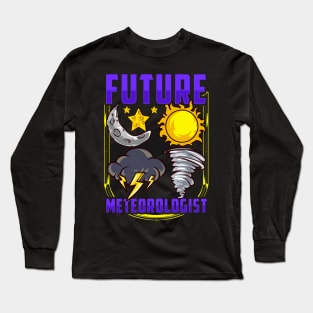 Cute & Funny Future Meteorologist Tornado Long Sleeve T-Shirt